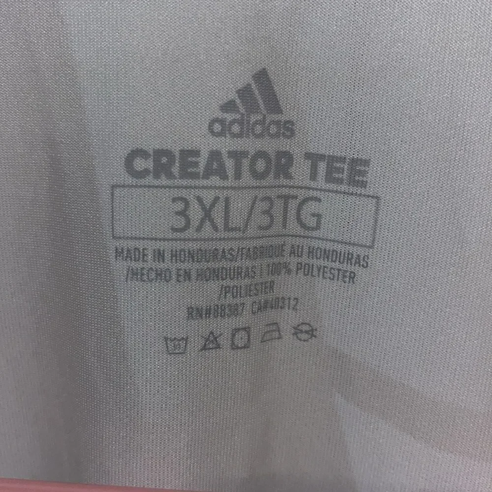 Adidas NC State Wolfpack wrestling team issue practice creator T shirt 3XL White